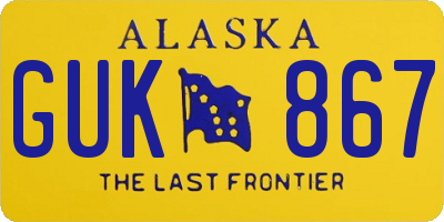 AK license plate GUK867