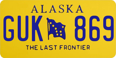 AK license plate GUK869