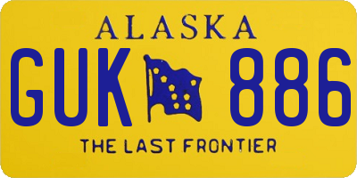 AK license plate GUK886