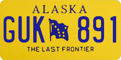 AK license plate GUK891