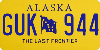 AK license plate GUK944