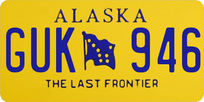 AK license plate GUK946