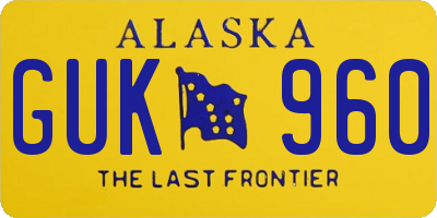 AK license plate GUK960