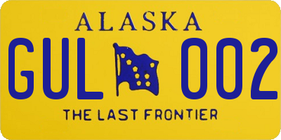 AK license plate GUL002