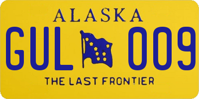 AK license plate GUL009
