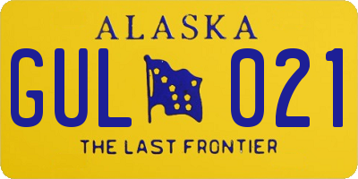 AK license plate GUL021