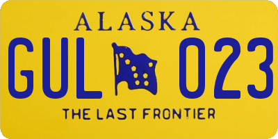 AK license plate GUL023