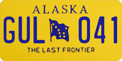 AK license plate GUL041