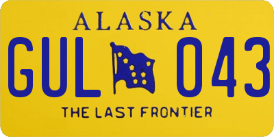 AK license plate GUL043
