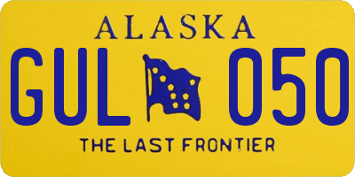 AK license plate GUL050