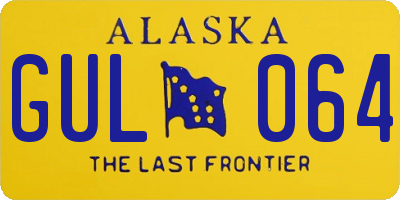 AK license plate GUL064