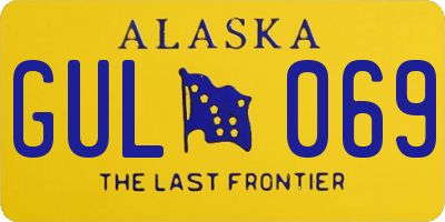 AK license plate GUL069