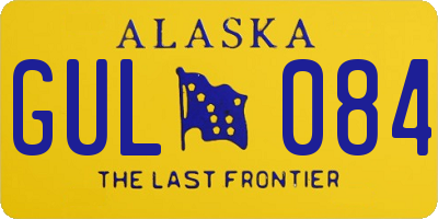 AK license plate GUL084