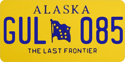 AK license plate GUL085