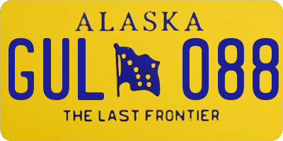 AK license plate GUL088