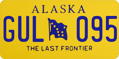 AK license plate GUL095