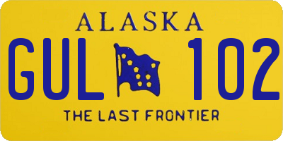 AK license plate GUL102