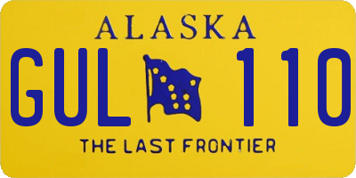 AK license plate GUL110