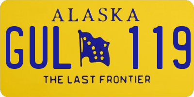 AK license plate GUL119