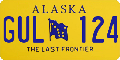 AK license plate GUL124
