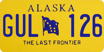 AK license plate GUL126