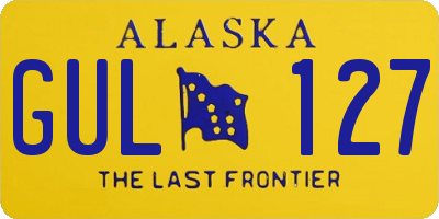 AK license plate GUL127