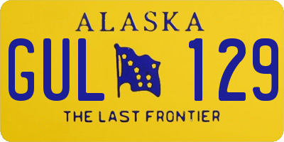 AK license plate GUL129