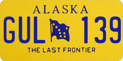 AK license plate GUL139