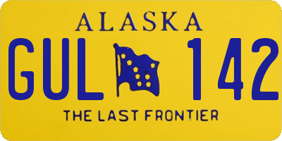 AK license plate GUL142