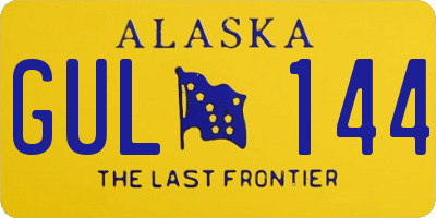 AK license plate GUL144