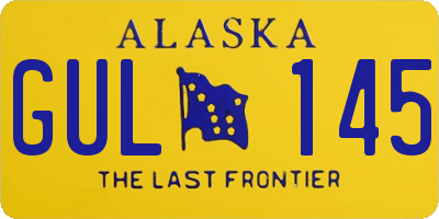 AK license plate GUL145