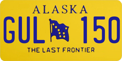 AK license plate GUL150