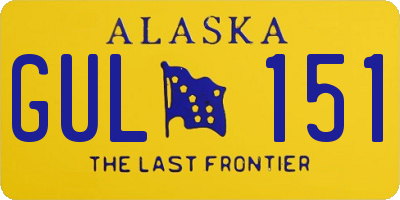 AK license plate GUL151
