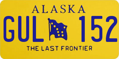 AK license plate GUL152