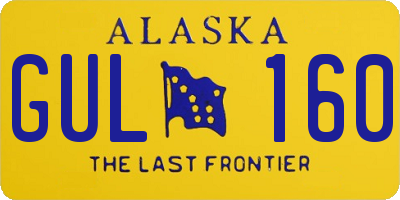 AK license plate GUL160
