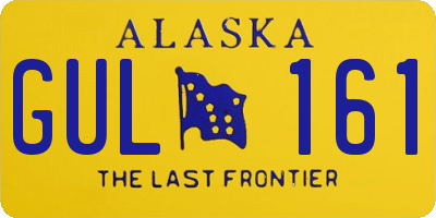 AK license plate GUL161