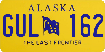AK license plate GUL162