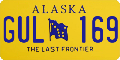 AK license plate GUL169