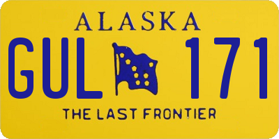 AK license plate GUL171