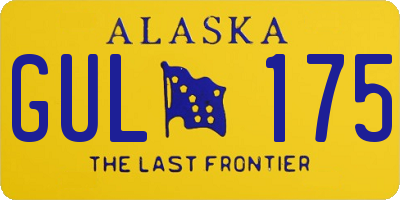 AK license plate GUL175