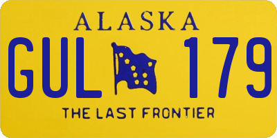 AK license plate GUL179