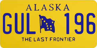 AK license plate GUL196