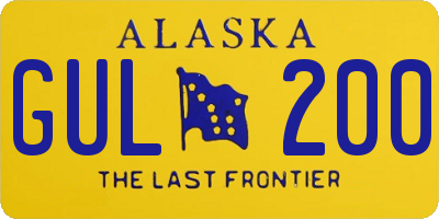AK license plate GUL200