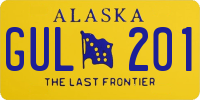 AK license plate GUL201