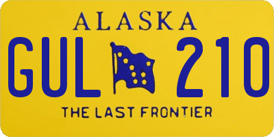 AK license plate GUL210