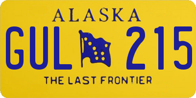 AK license plate GUL215