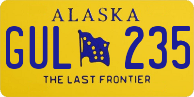 AK license plate GUL235