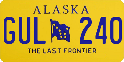 AK license plate GUL240