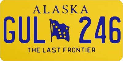 AK license plate GUL246