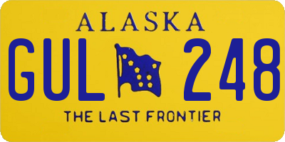 AK license plate GUL248